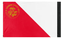 A mockup of the custom flag 'CITY OF LOUDON, TN  flag' on a white background