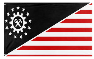 A mockup of the custom flag 'CSA flag' on a white background
