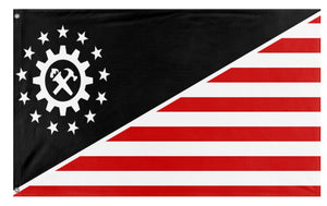 A mockup of the custom flag 'CSA flag' on a white background