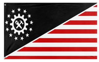 A mockup of the custom flag 'CSA flag' on a white background