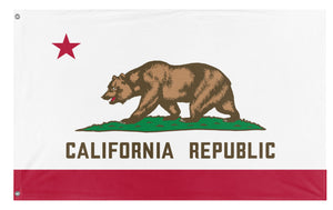 A mockup of the custom flag 'California State Flag' on a white background