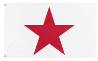 A mockup of the custom flag 'California realm flag' on a white background
