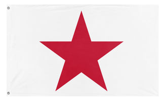 A mockup of the custom flag 'California realm flag' on a white background