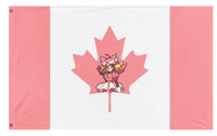 A mockup of the custom flag 'CanadianPink flag' on a white background
