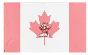 A mockup of the custom flag 'CanadianPink flag' on a white background