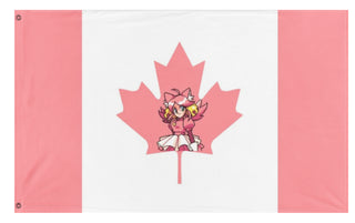 A mockup of the custom flag 'CanadianPink flag' on a white background