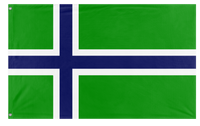 A mockup of the custom flag 'Carrland flag' on a white background