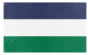 A mockup of the custom flag 'Cascadia Regional Flag' on a white background