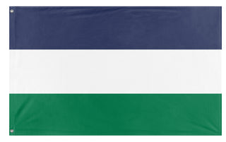 A mockup of the custom flag 'Cascadia Regional Flag' on a white background