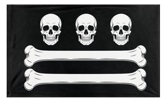 A mockup of the custom flag 'Christopher Condent Pirate flag' on a white background