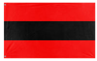 A mockup of the custom flag 'Civil Ensign of Albania flag' on a white background