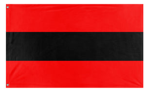 A mockup of the custom flag 'Civil Ensign of Albania flag' on a white background