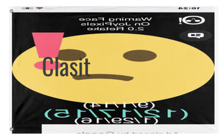 A mockup of the custom flag 'Clasit flag' on a white background