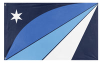 A mockup of the custom flag 'Columbia City Flag' on a white background