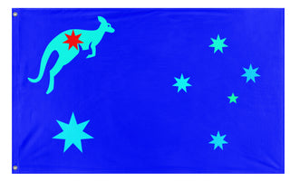 A mockup of the custom flag 'Commonwealth of Australia flag' on a white background