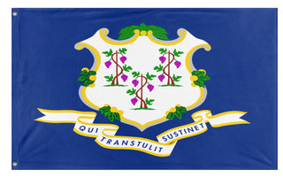 A mockup of the custom flag 'Connecticut State Flag' on a white background
