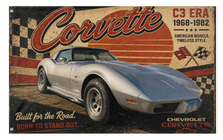 A mockup of the custom flag 'Corvette  flag' on a white background