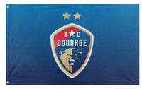 A mockup of the custom flag 'Courage flag' on a white background
