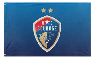 A mockup of the custom flag 'Courage flag' on a white background