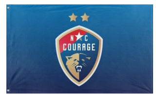 A mockup of the custom flag 'Courage flag' on a white background