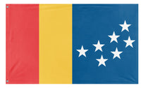 A mockup of the custom flag 'Durham City Flag' on a white background