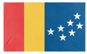 A mockup of the custom flag 'Durham City Flag' on a white background