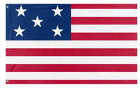 A mockup of the custom flag 'ESTADOS UNIDOS DE AMERICA flag' on a white background