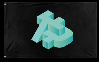 A mockup of the custom flag 'FR flag' on a white background