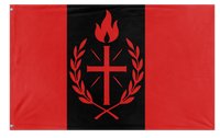 A mockup of the custom flag 'FalangeLaVex flag' on a white background