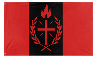 A mockup of the custom flag 'FalangeLaVex flag' on a white background