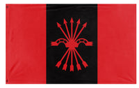 A mockup of the custom flag 'Falangist Flag' on a white background