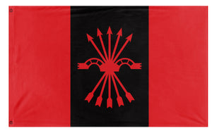 A mockup of the custom flag 'Falangist Flag' on a white background