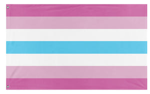 A mockup of the custom flag 'Femboy Pride flag' on a white background