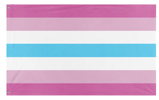 A mockup of the custom flag 'Femboy Pride flag' on a white background