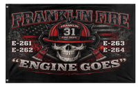 A mockup of the custom flag 'Ffd flag' on a white background