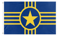 A mockup of the custom flag 'Flag 3.0' on a white background