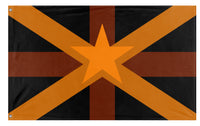 A mockup of the custom flag 'Flag Of Fahria I' on a white background