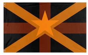 A mockup of the custom flag 'Flag Of Fahria I' on a white background