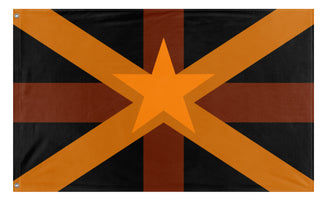 A mockup of the custom flag 'Flag Of Fahria I' on a white background