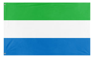 A mockup of the custom flag 'Flag of Sierra Leone' on a white background