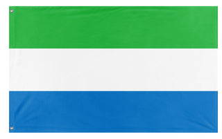 A mockup of the custom flag 'Flag of Sierra Leone' on a white background