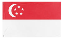 A mockup of the custom flag 'Flag of Singapore' on a white background