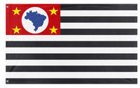 A mockup of the custom flag 'Flag of São Paulo' on a white background