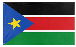 A mockup of the custom flag 'Flag of South Sudan' on a white background
