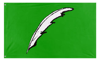 A mockup of the custom flag 'Flag of The Shire' on a white background