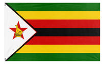 A mockup of the custom flag 'Flag of Zimbabwe' on a white background