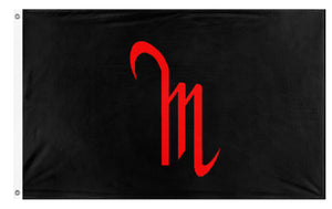 A mockup of the custom flag 'Flag of the M People' on a white background