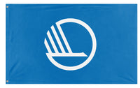 A mockup of the custom flag 'Flag of the Nordic Council' on a white background
