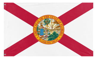 A mockup of the custom flag 'Florida State Flag' on a white background