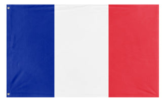 A mockup of the custom flag 'France flag' on a white background